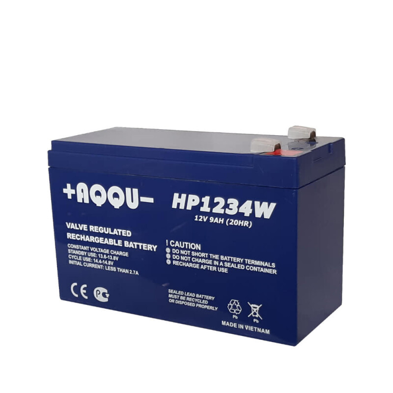 Батарея аккумуляторная 12В/9Ач, отдаваемая мощность 50Вт AQ-HP1234W
