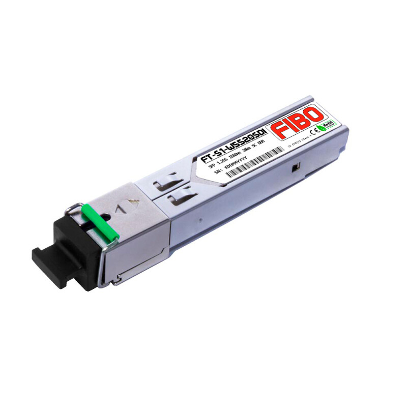 FIBO FT-S1-W5520SDI Industrial SFP модуль WDM, 1.25G, 20 км, TX 1550 нм, SC, DDM