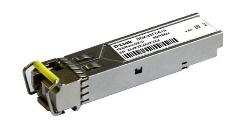 DEM-330T WDM SFP-трансивер с 1 портом 1000Base-BX-D (Tx:1550 нм, Rx:1310 нм)