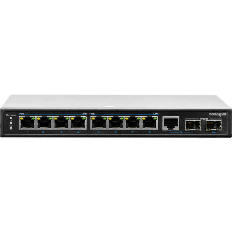 PoE коммутатор неуправляемый PUS-CS08L-115M, 8x10/100BASE-TX