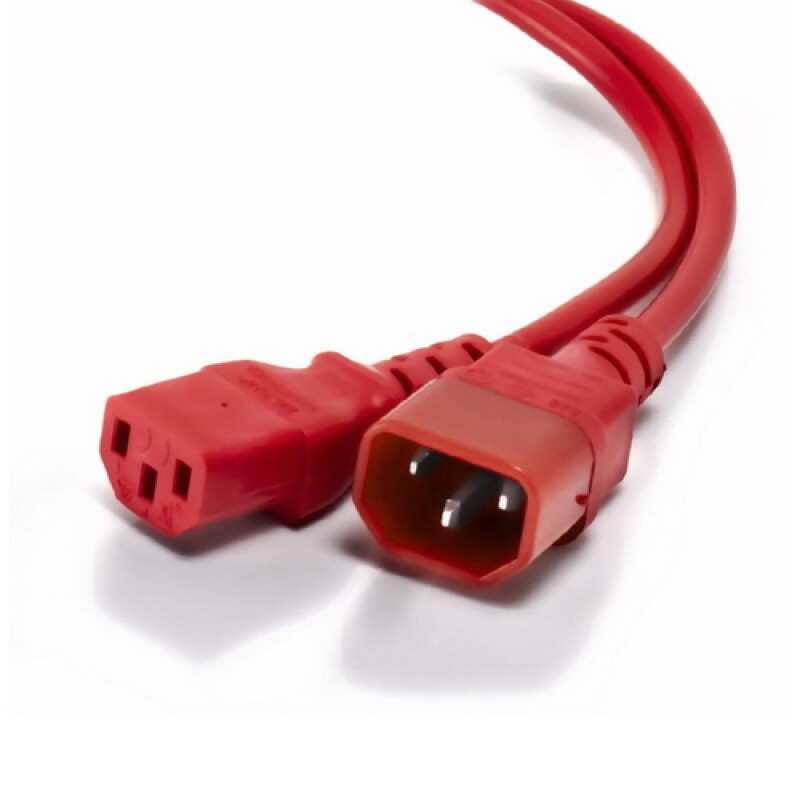 Кабель Cablexpert Шнур (кабель питания) ПВС-АП 3*1,0 C13C14, 10A, красный 1,2 м RTL {100}