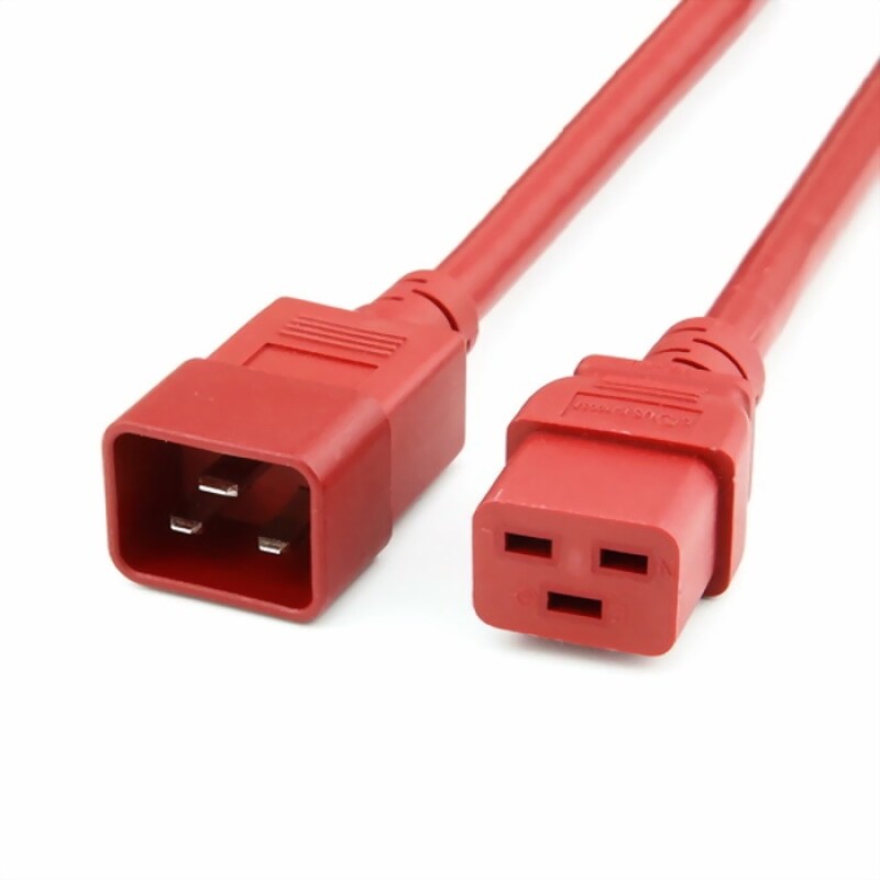 Кабель Cablexpert Шнур (кабель питания) ПВС-АП 3*1,5 C19C20, 16A, красный 1,8 м RTL {50}