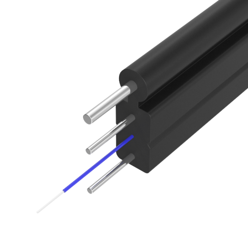 Кабель оптический, два волокна, стальная пров. 1мм + 2х0,45мм, BO FTTH-2SR+SR-2-G.657.A1 1000м