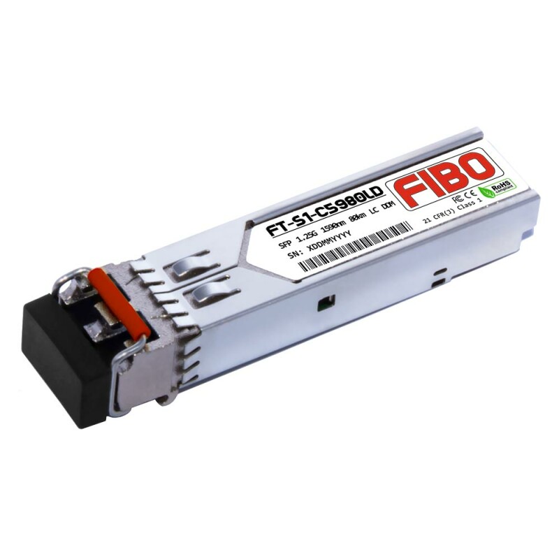 FIBO FT-S1-C5980LD модуль SFP CWDM, 1.25 G, до 80 км, TX 1590 нм, LC, DDM