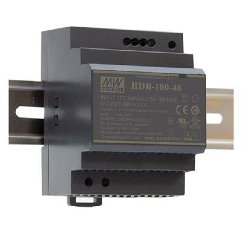 HDR-100-48 БЛОК ПИТАНИЯ НА DIN-РЕЙКУ MEAN WELL 92,2ВТ, 48В, 1.92А