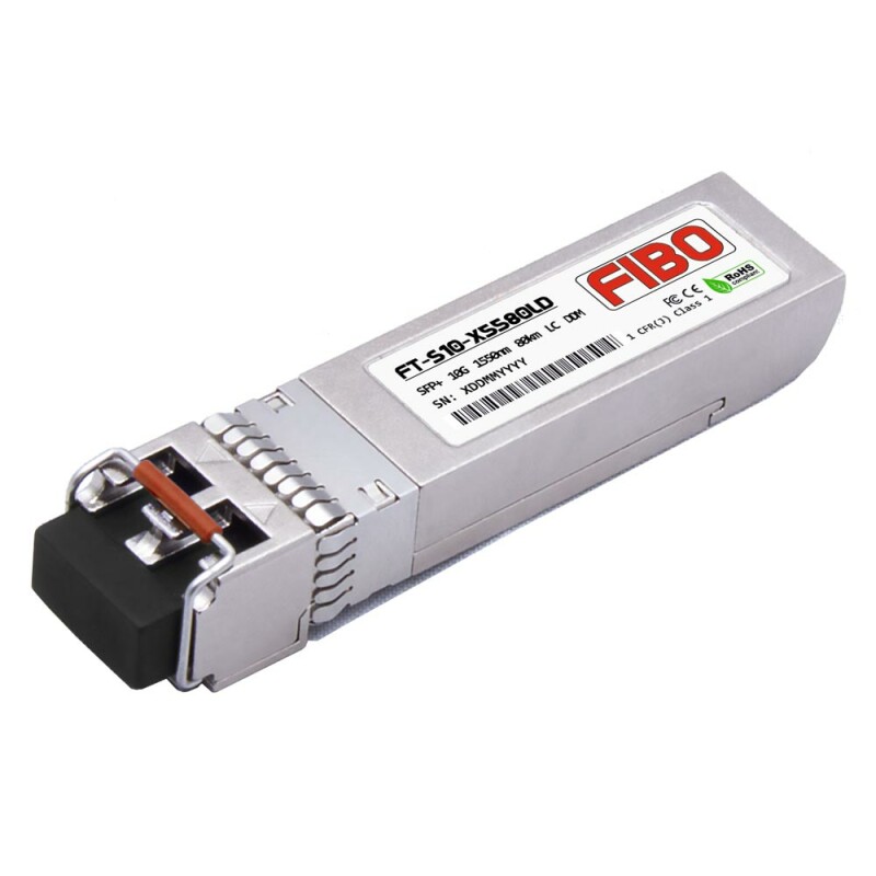 FIBO FT-S10-X5580LD модуль SFP+ 10 G, до 80 км, TX/RX 1550 нм, LC DDM