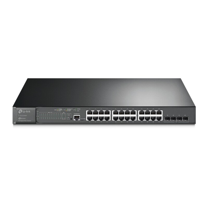 JetStream 28‑портовый гигабитный управляемый коммутатор уровня 2+ с 24 портами PoE+ TL-SG3428MP