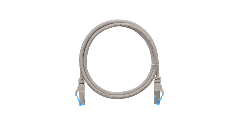 Коммутационный шнур экранированный, категории 6, LSZH, 0,5м NMC-PC4SE55B-005-GY