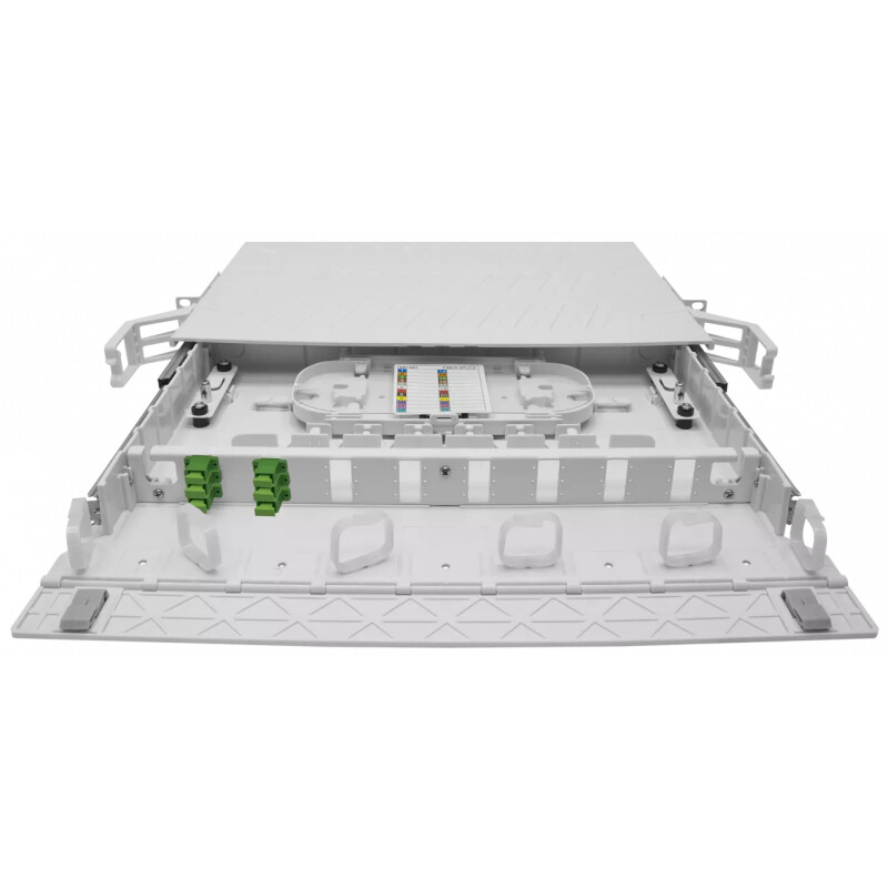 Кросс оптический 19" (ШКОС) на 24 порта SC, пластиковый выдвижной, 1U SNR-ODF-24RPD-SC
