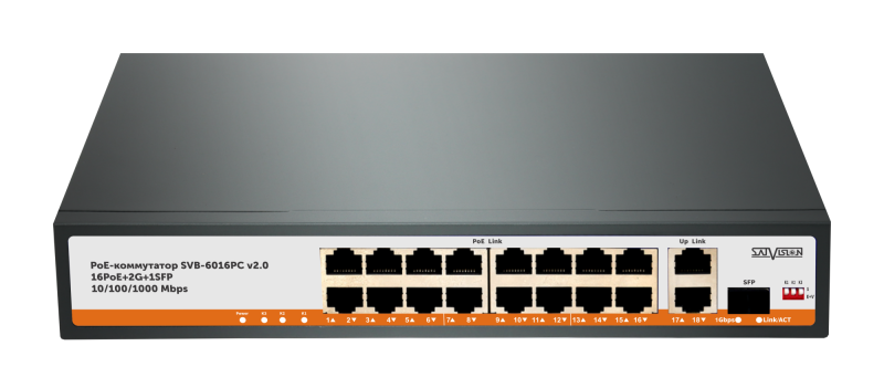 Коммутатор 16-х портовый PoE SVB-6016PC v2.0