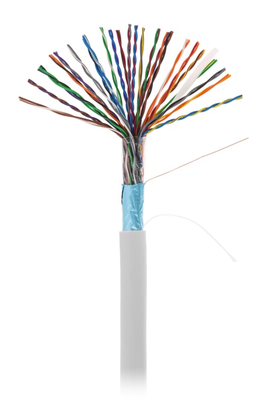 Кабель F/UTP 25 пар, Кат.5, медный, внутренний, PVC, 305м EC-UF025-5-PVC-GY-3