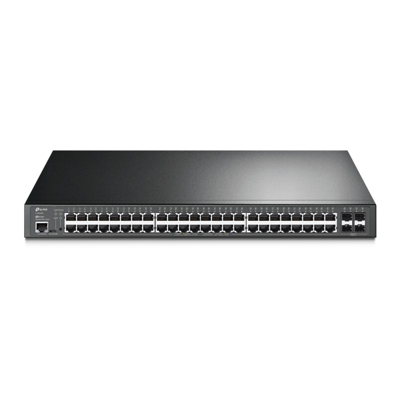 JetStream 52-портовый гигабитный управляемый коммутатор уровня 2+ с 48 портами PoE+