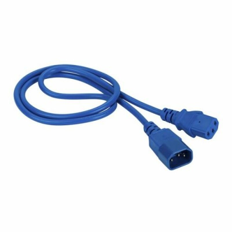 Шнур питания C13-C14, 3х0.75, 220В, 10А, синий, 3 метра (LAN-PP13/14-3.0-BL)