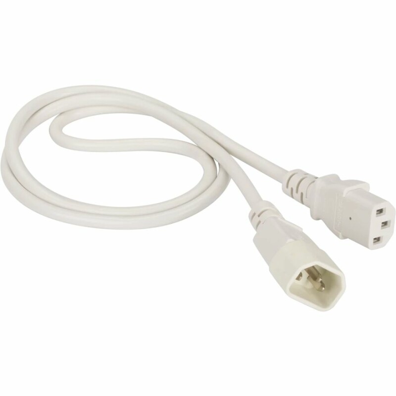 Шнур питания C13-C14, 3х0.75, 220В, 10А, белый, 3 метра (LAN-PP13/14-3.0-WH)