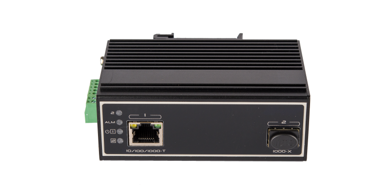 Оптический медиаконвертер индустриальный GIGALINK UTP-SFP (industrial), 10/100/100GL-MC-UTPG-SFPG-FI