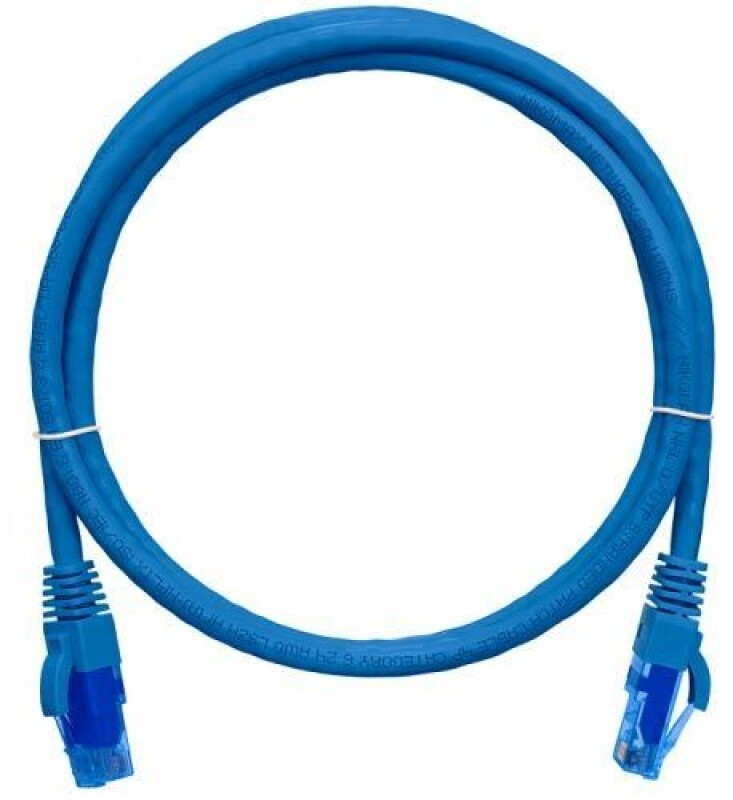 Коммутационный шнур NIKOMAX U/UTP 4 пары, Кат.6 (Класс E), 250МГц, 2хRJ45/8P8C синий, 2м