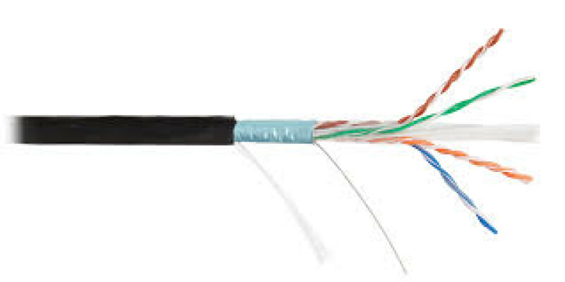 Кабель NIKOLAN F/UTP 4 пары, Кат.5e (Класс D), тест по ISO/IEC, 100МГц, черный, 305м NKL 4700B-BK