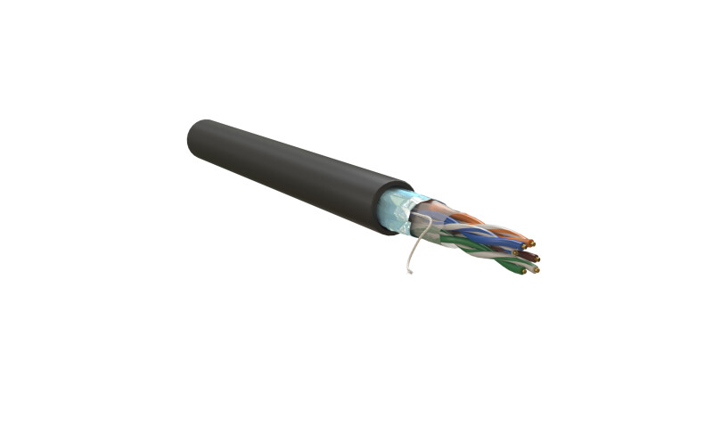 Кабель витая пара, WRline F/UTP, 5e, 4 пары внеш PE, черный, 305 м WRline WR-FTP-4P-C5E-PE-BK