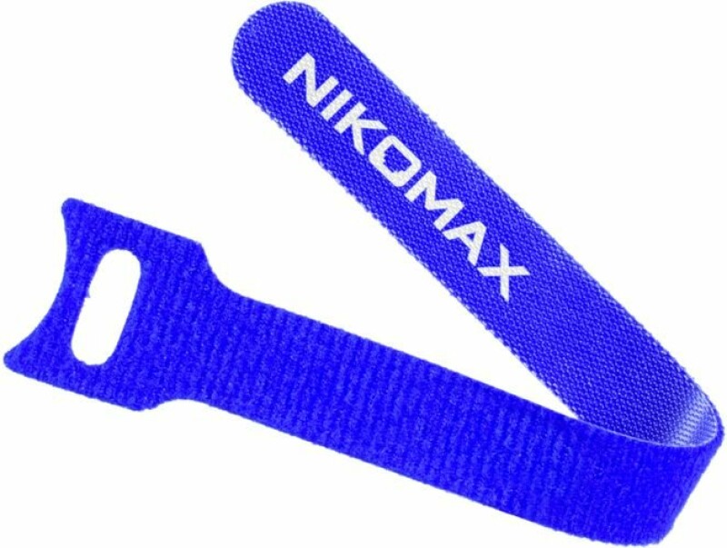 Стяжка-липучка NIKOMAX с мягкой пряжкой, 150х12мм, для пучков до 35мм, синяя, уп-ка 10шт.