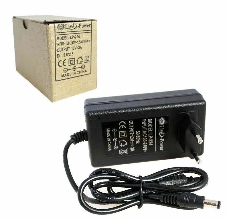 Блок питания Live-Power 12V LP224 12V/3A (5,5*2,5)