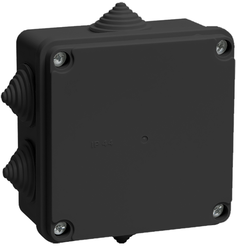 Коробка расп. КМ41233 100х100х50мм IP44 6 вв. черная IEK UKO11-100-100-050-K02-44