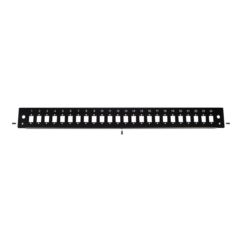 Панель лицевая для выдвижной оптич. полки, 24 SC Simplex/24 LC Duplex, черный