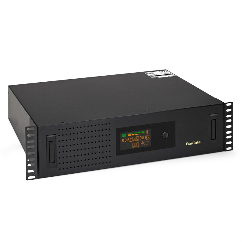 ИБП ExeGate ServerRM UNL-3000.LCD.AVR.2SH.3C13.USB.3U 3000VA/1800W, Color LCD, AVR, EX293852RUS