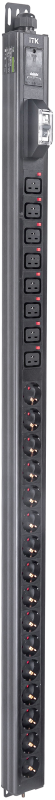 ITK BASE PDU вертикальный PV1102 30U 1 фаза 32А 16 розеток SCHUKO BS-PV60-16D-08C19-12