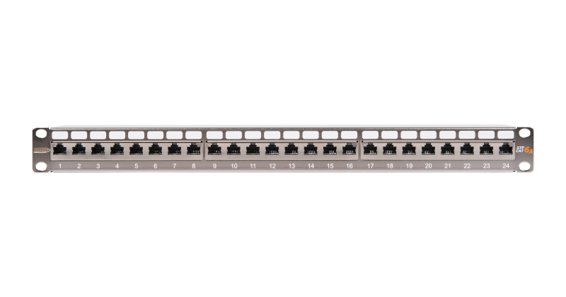 Экранированная патч-панель, 24 порта, 19", 1U, категория 6A NIKOMAX NMC-RP24SA2-1U-MT