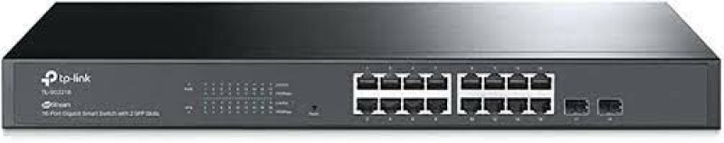 Коммутатор JetStream линейки Smart с 16 гигабитными портами RJ45 и 2 портами SFP TP-Link TL-SG2218