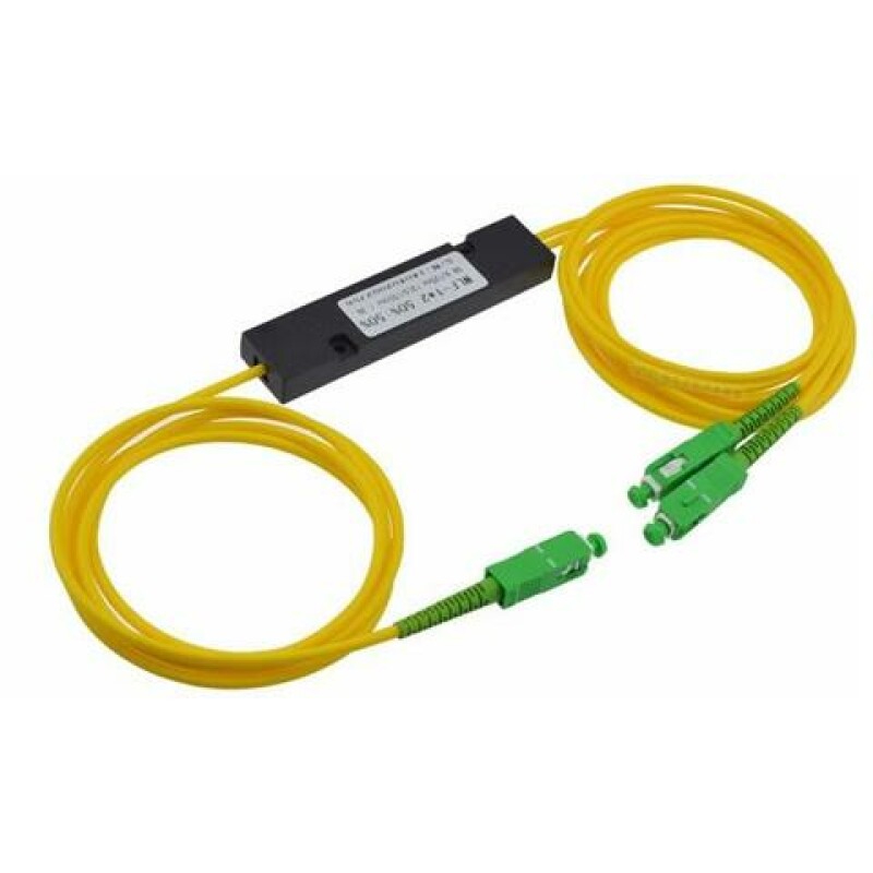 Оптический PLC сплитер, корпус, 1x2, SC/APC, 2 мм, 1,5 м, SM