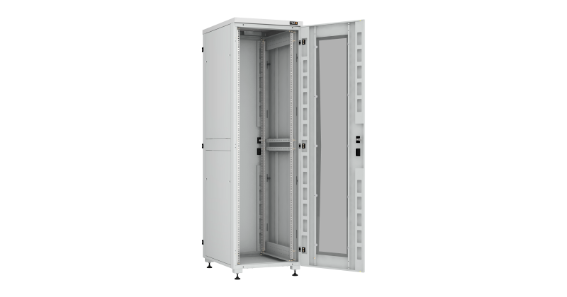 Напольный шкаф серии Lite II 19", 42U, стеклянная дверь,TFI-426080-GHMH-R-GY