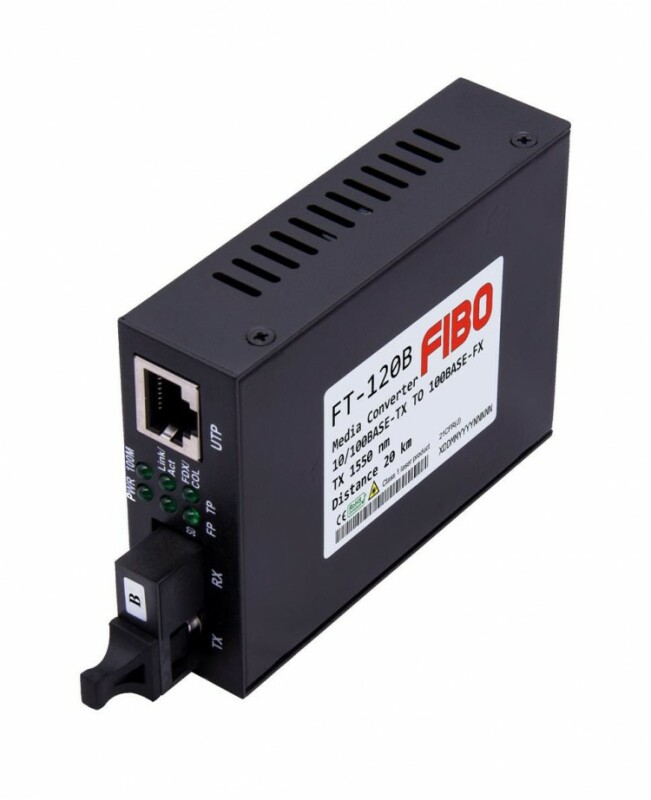 Медиаконвертер FT-120A WDM 10/100Base-TX/100Base-FX, TX 1310 нм /RX 1550 нм, SC, до 25 км