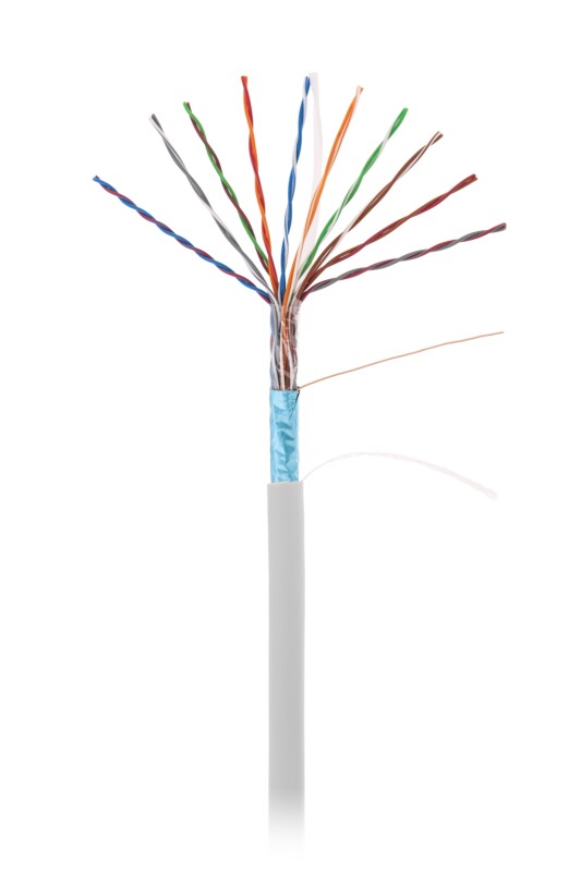 Кабель F/UTP 10 пар, Кат.5, медный, внутренний, PVC, 305м EC-UF010-5-PVC-GY-3