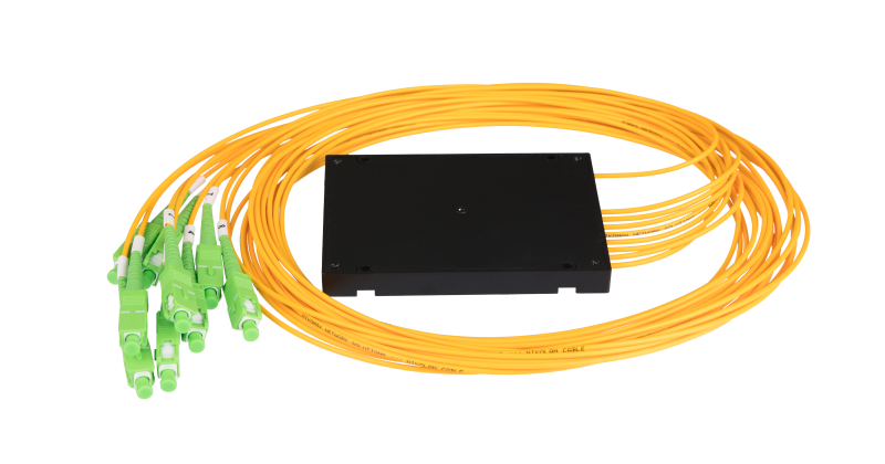 Оптический PLC сплитер, корпус, 1x8, SC/APC, 3 мм, 1,5 м, SM