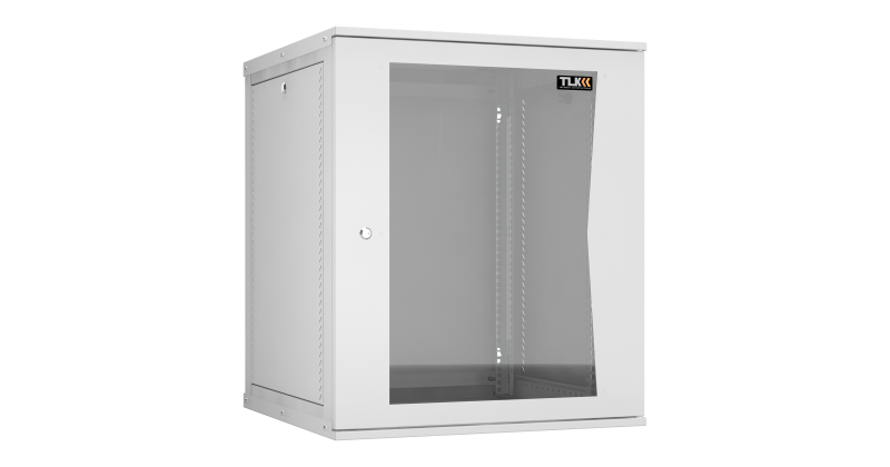 Настенный разборный шкаф TLK 19", 15U, стеклянная дверь, Ш600хВ703хГ600мм,