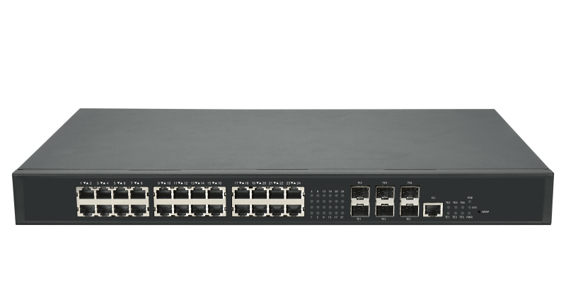 Управляемый коммутатор L3 PoE GIGALINK, Stack, 24*1/2.5 Гбит/с PoE (8 портов 802.3BT, GL-SW-G305-30P