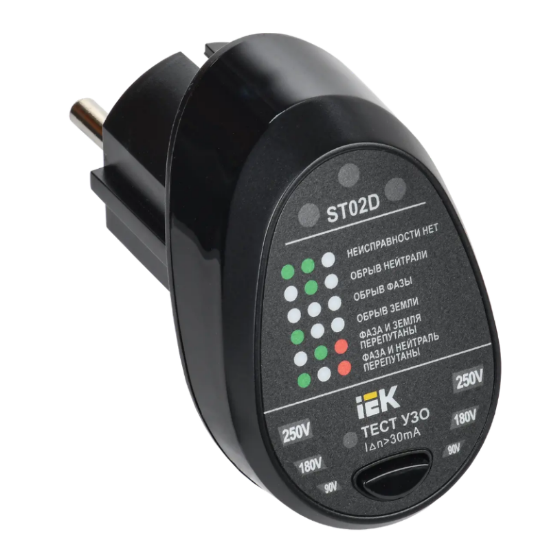 Тестер розеток ST02D IEK ARMA2L 5