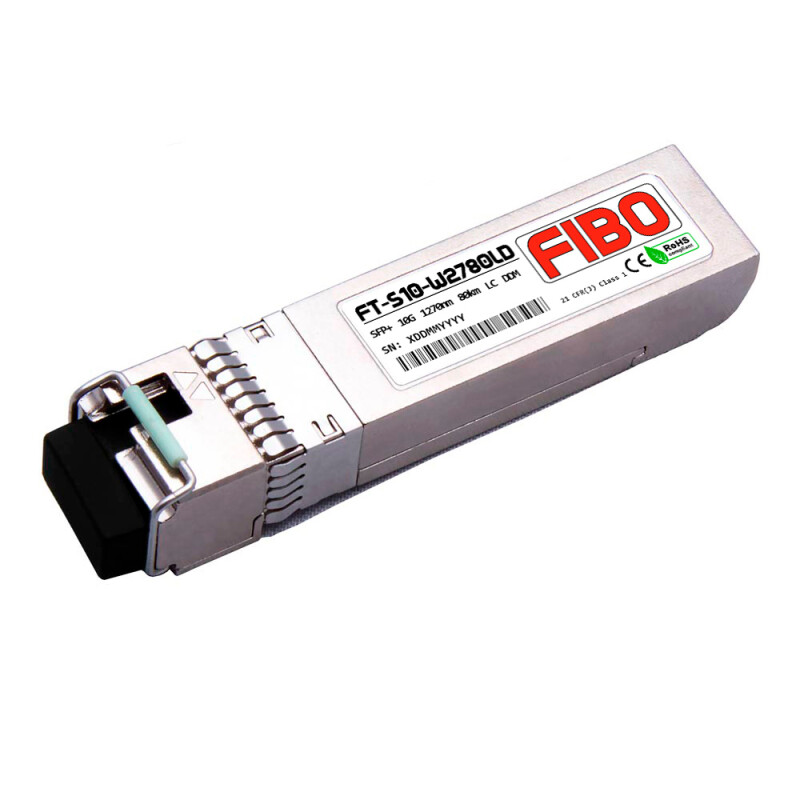 FIBO FT-S10-W2780LD SFP+ модуль -WDM, 10G, 80 км, TX 1270 нм, RX 1330 нм, LC, DDM