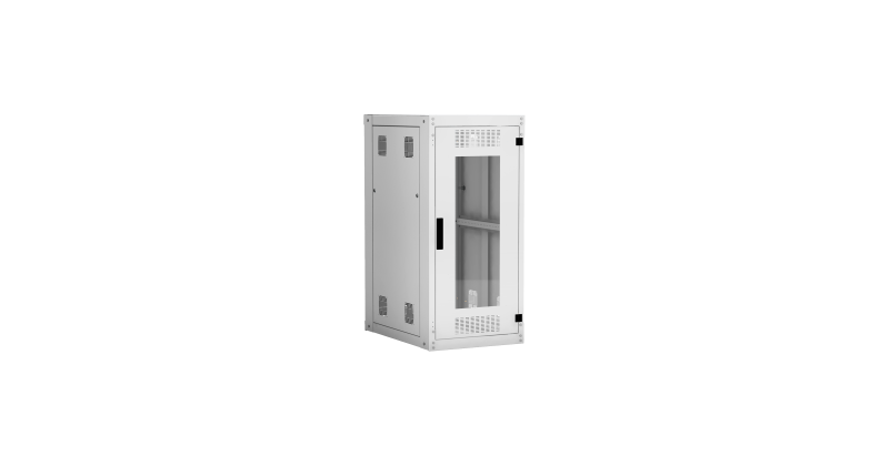 Напольный шкаф NETLAN 19", 24U, стеклянная дверь, Ш600хВ1242хГ800мм,EC-FZ-246080-GMM-GY