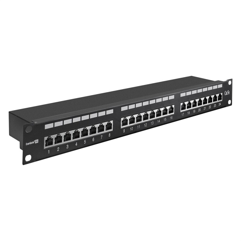 Патч-панель ExeGate EPP3-19-24-8P8C-C5e-SH-110D (19", FTP, 24 port EX281083RUS