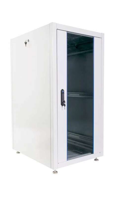 Шкаф телекоммуникационный напольный ЭКОНОМ 24U (600 × 800) дверь стекло, дверь металл