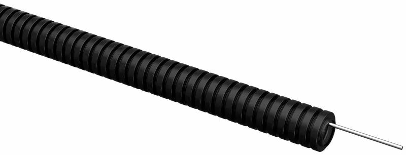 ELASTA Труба гофрированная ПВХ d=16мм с зондом черная (100м) IEK ET-TG21-121-016-100-K02
