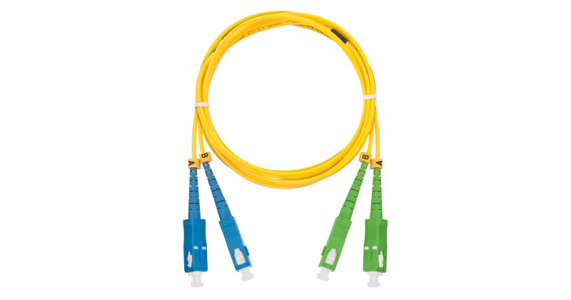 Шнур NIKOMAX 9/125мкм, стандарта OS2, SC/APC-SC/UPC, двойной, PVC нг(B), 2мм, желтый, 2м