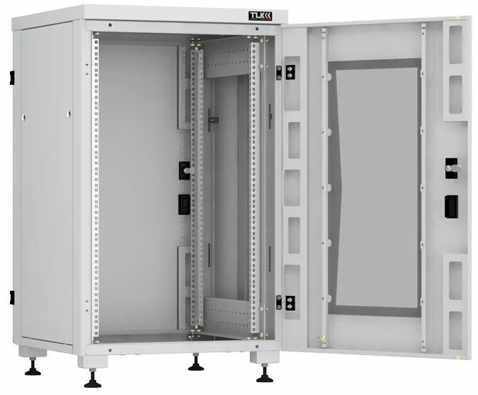 Напольный шкаф серии Lite II 19", 18U, мет. дверь,Ш600хВ974хГ600мм TFI-186060-MMMM-R-GY