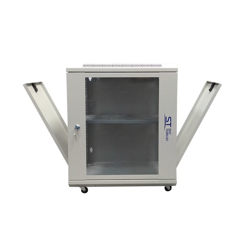 Шкаф для размещения телекоммуникационной аппаратуры 12U ST-NC12U600 (СЕРЫЙ) С ПОЛКОЙ