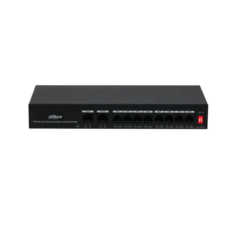 8-портовый неуправляемый коммутатор с РоЕ DH-PFS3010-8ET-96