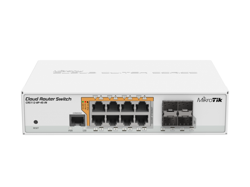 Коммутатор MikroTik CRS112-8P-4S-IN