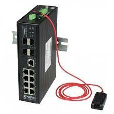 Промышленный управляемый (L2+) HiPoE коммутатор Gigabit Ethernet на 8GE PoE + 2 GE SFP
