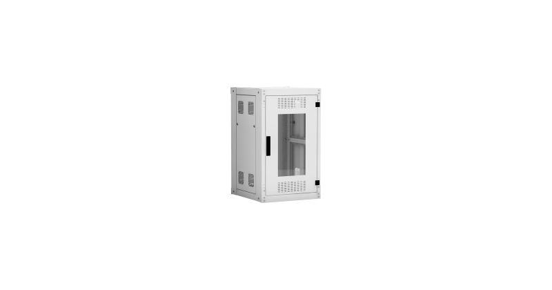 Напольный шкаф NETLAN 19", 18U, Ш600хВ974хГ600мм стекл. дверь, серый EC-FZ-186060-GMM-GY
